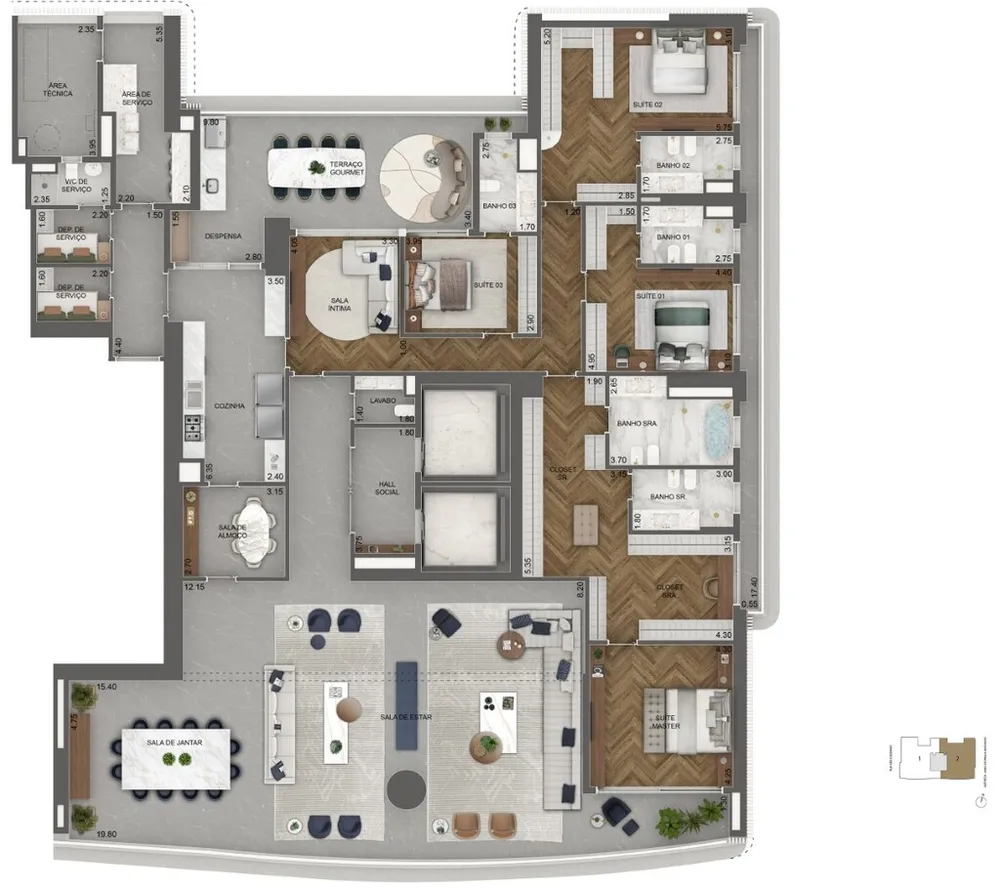 Apartamento, 4 quartos, 464 m² - Foto 12