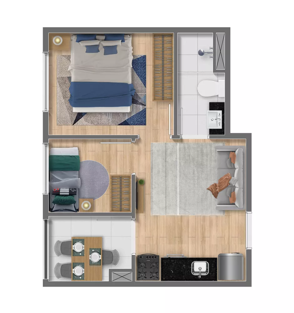 Apartamento à venda com 2 quartos, 35m² - Foto 11