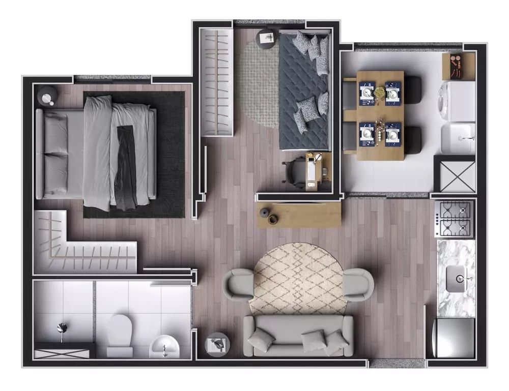 Apartamento à venda com 2 quartos, 33m² - Foto 3