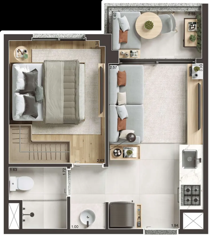 Apartamento, 2 quartos, 37 m² - Foto 11