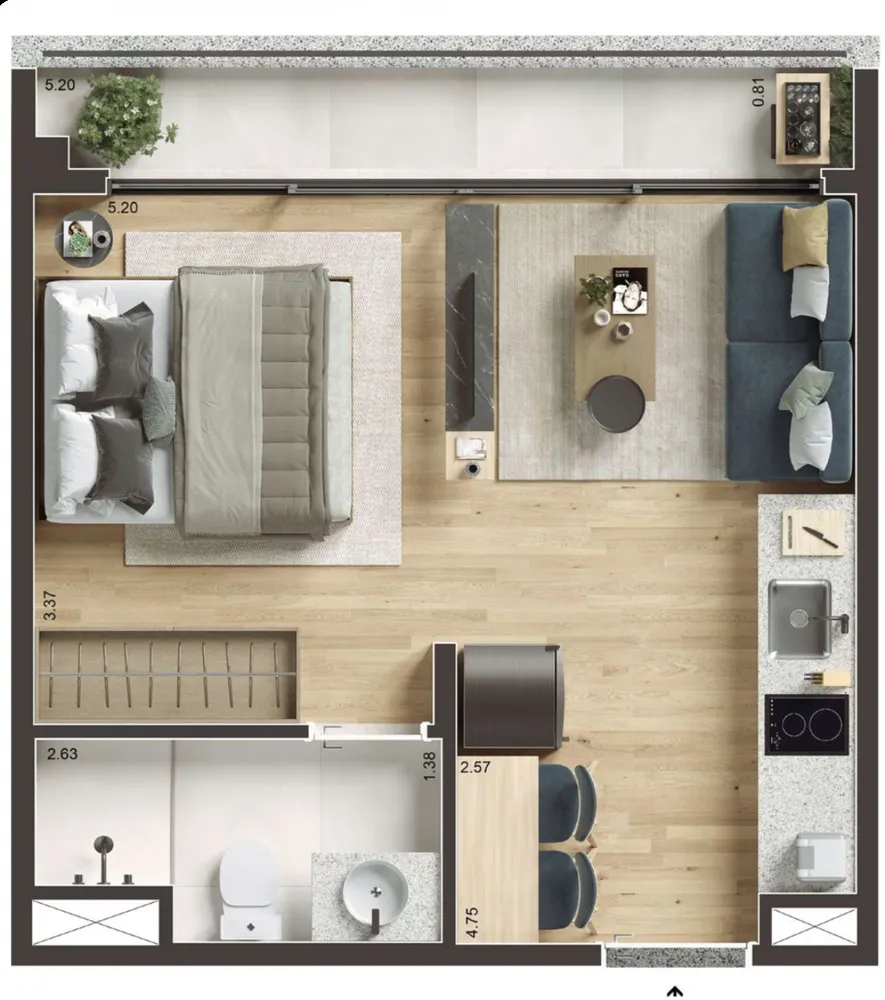 Apartamento, 2 quartos, 37 m² - Foto 12