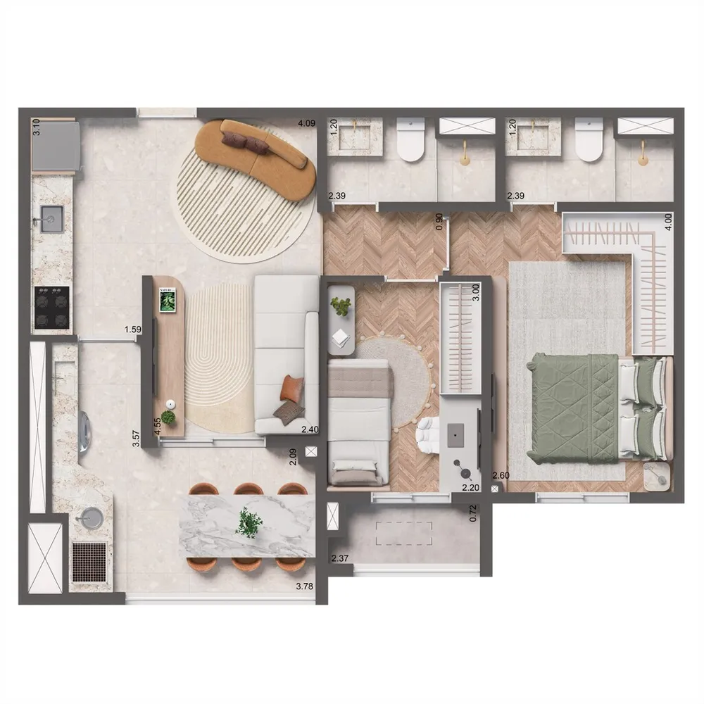 Apartamento, 2 quartos, 69 m² - Foto 7