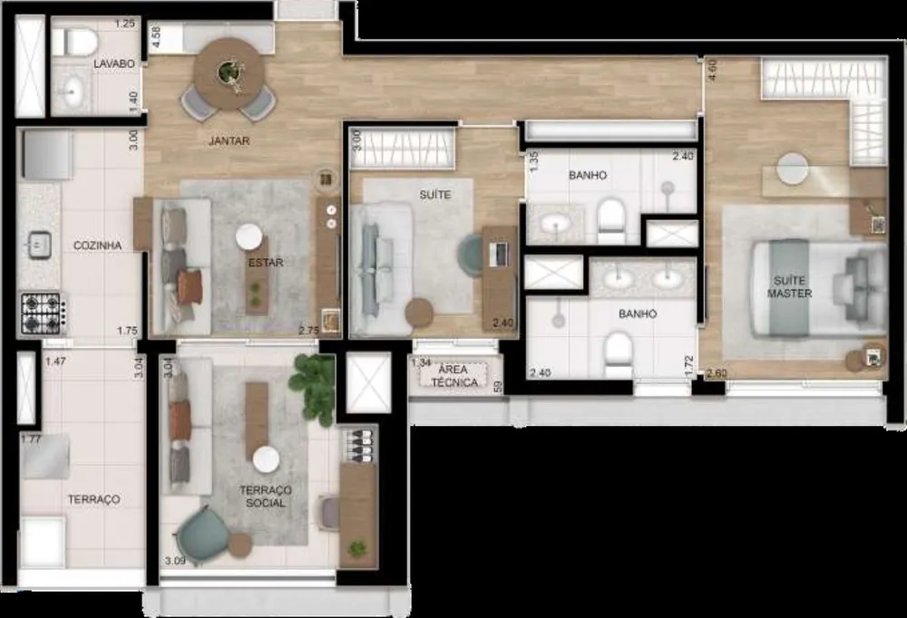 Apartamento, 2 quartos, 76 m² - Foto 4