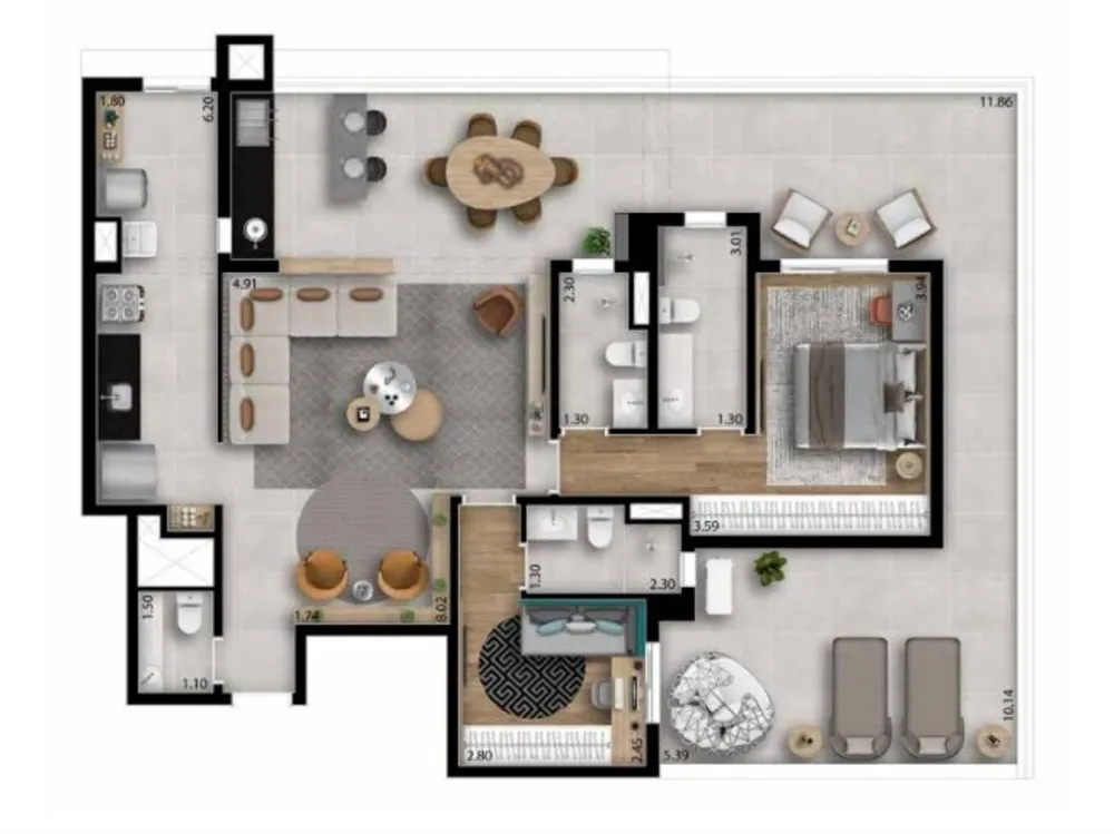Apartamento, 3 quartos, 140 m² - Foto 12