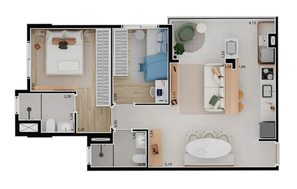 Cobertura, 2 quartos, 106 m² - Foto 8