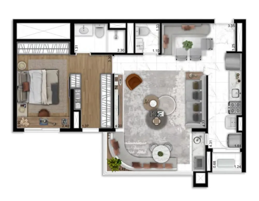 Apartamento, 3 quartos, 77 m² - Foto 9