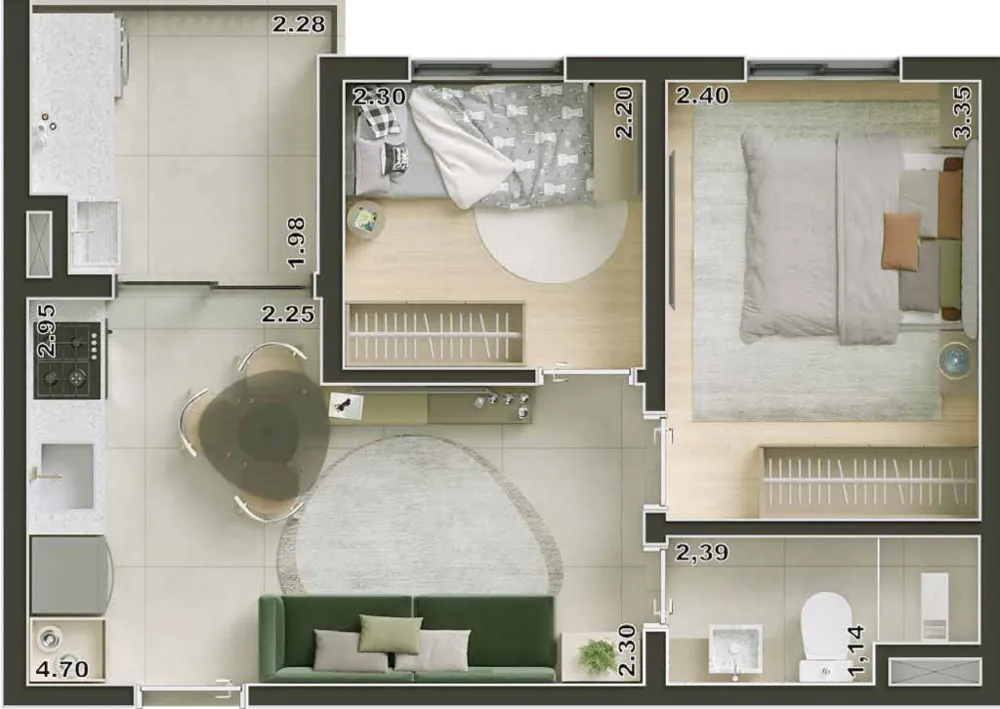 Apartamento, 3 quartos, 57 m² - Foto 17