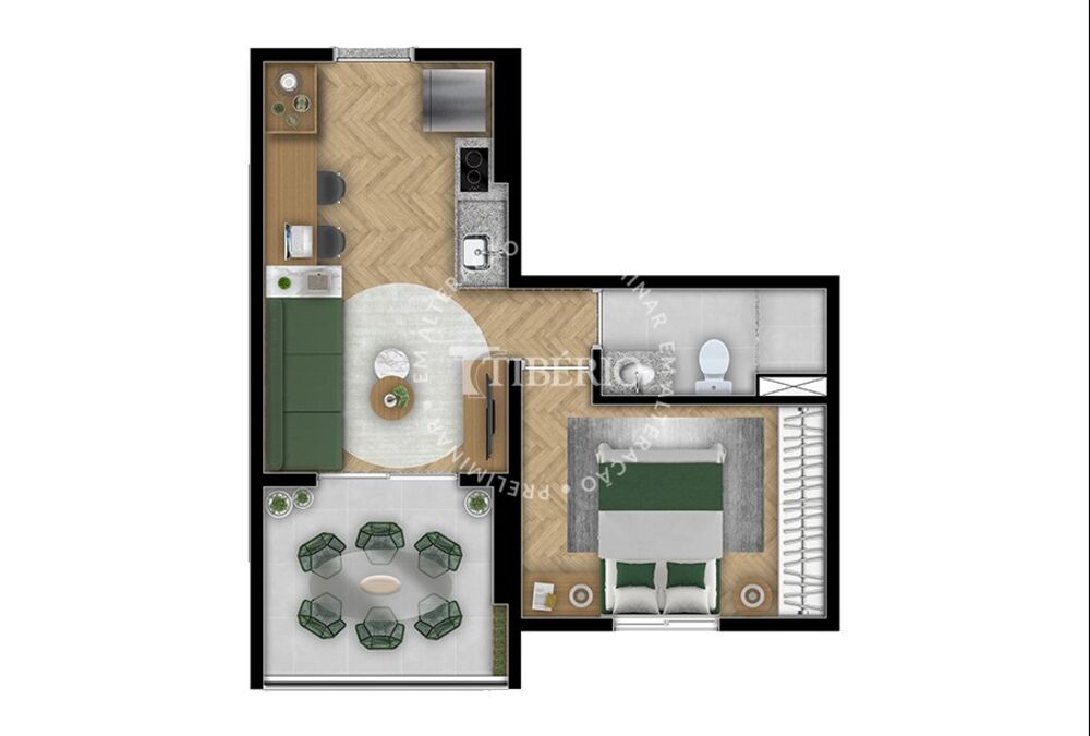 Apartamento, 1 quarto, 33 m² - Foto 4