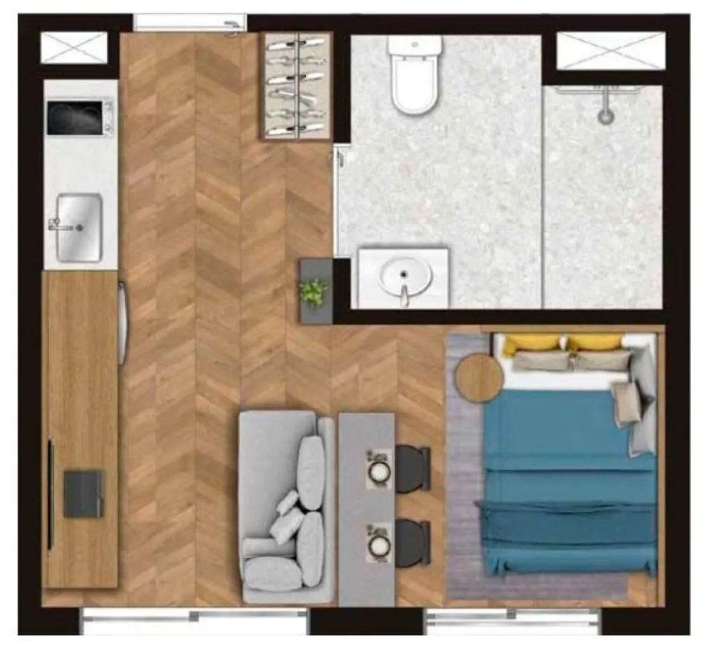 Apartamento, 2 quartos, 45 m² - Foto 8