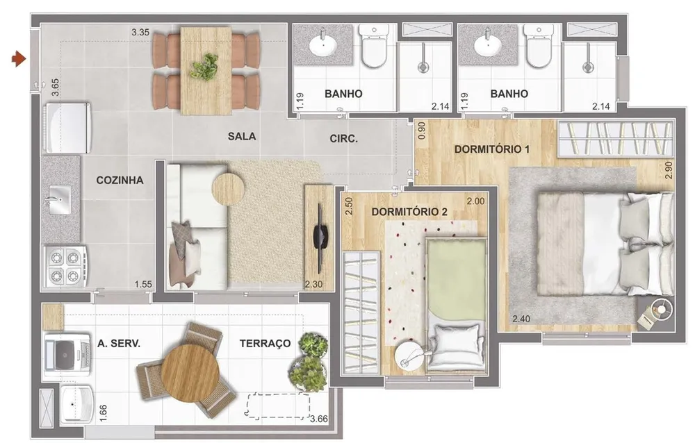 Apartamento, 1 quarto, 34 m² - Foto 27