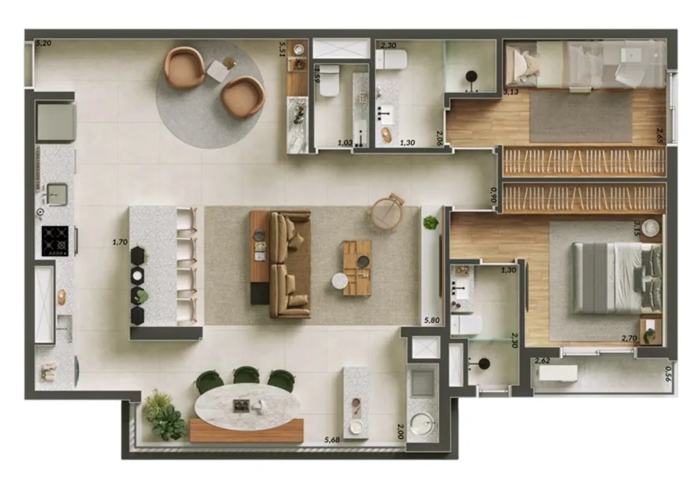 Apartamento, 3 quartos, 89 m² - Foto 8