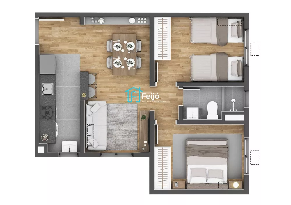 Apartamento, 2 quartos, 45 m² - Foto 4