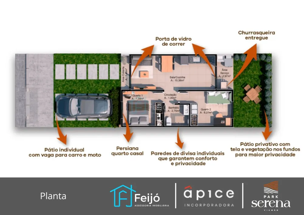 Casa, 2 quartos, 44 m² - Foto 22