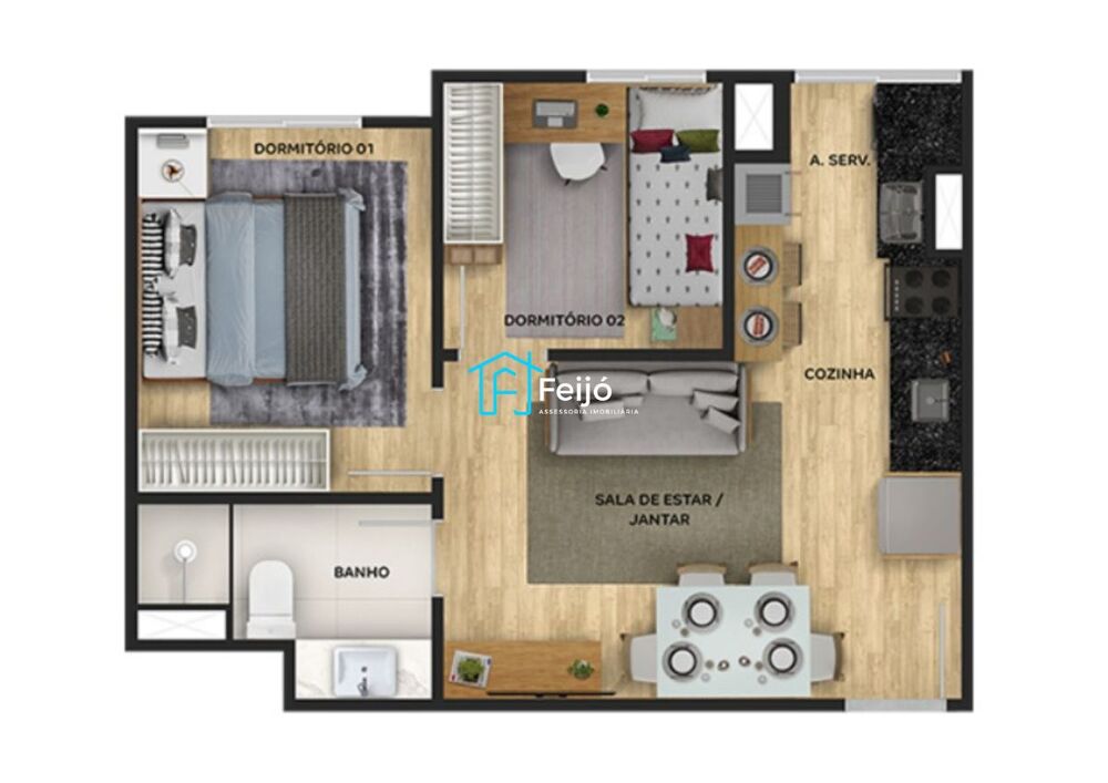 Apartamento à venda com 2 quartos, 36m² - Foto 15