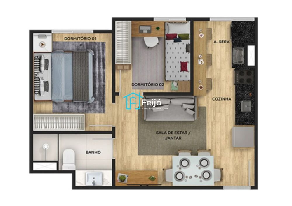 Apartamento à venda com 2 quartos, 36m² - Foto 16