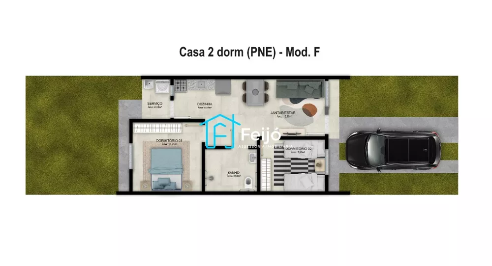 Casa, 2 quartos, 40 m² - Foto 7
