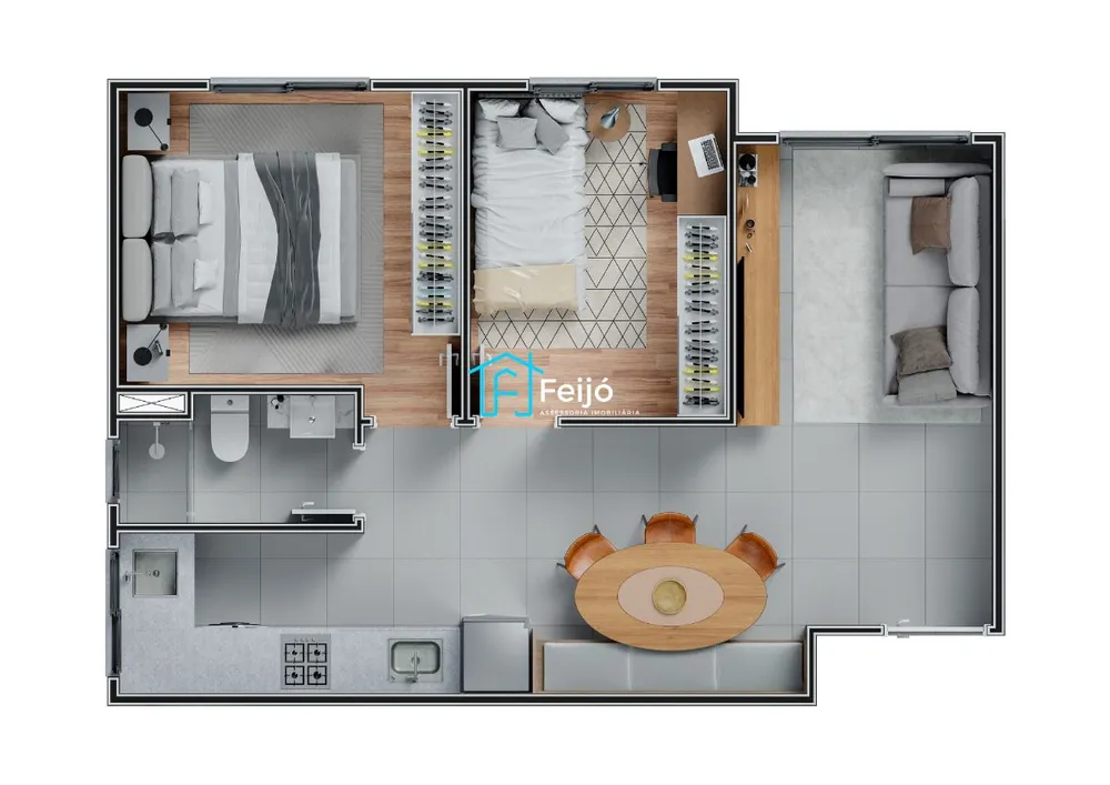 Apartamento, 2 quartos, 46 m² - Foto 5