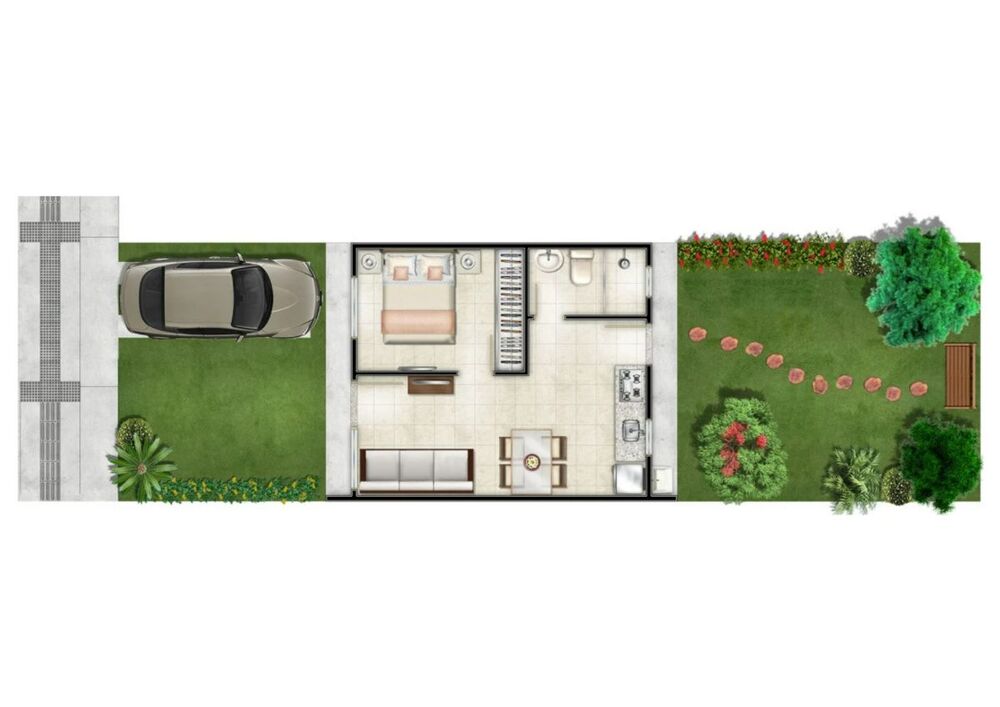 Casa, 2 quartos, 44 m² - Foto 1
