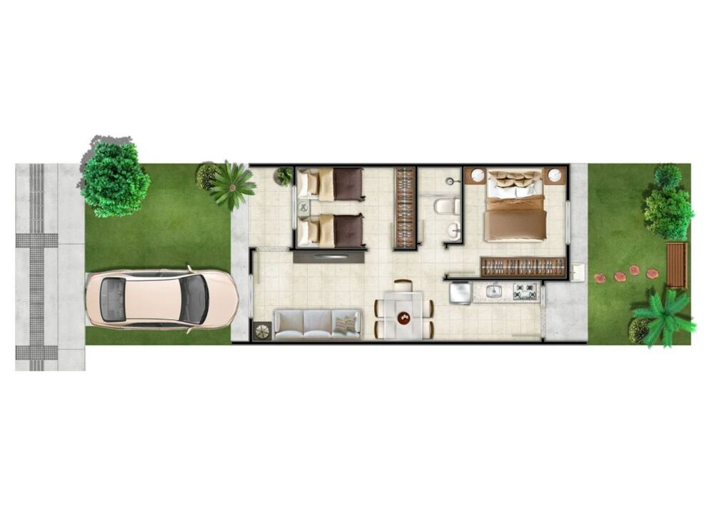 Casa, 2 quartos, 44 m² - Foto 8