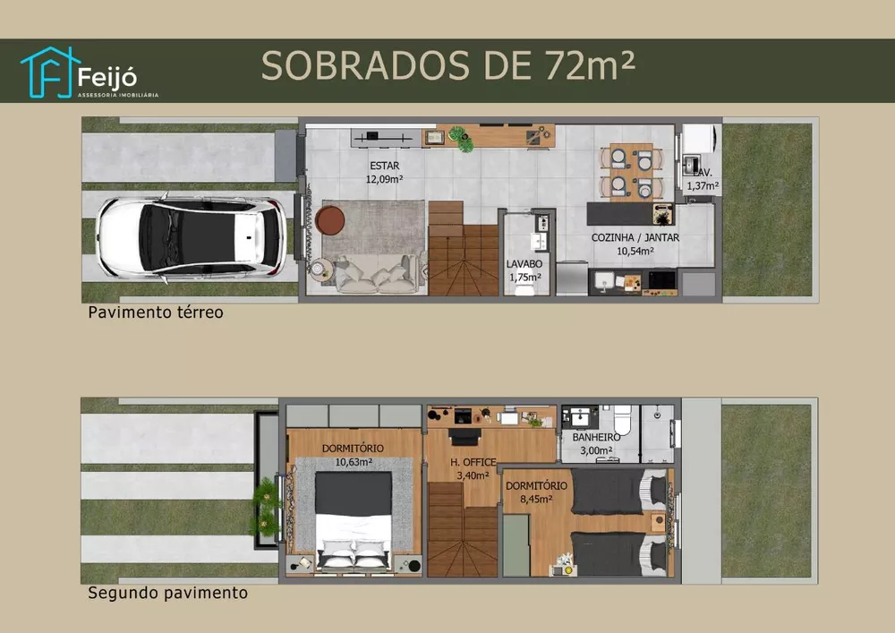 Sobrado, 2 quartos, 72 m² - Foto 3
