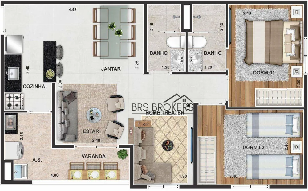 Apartamento, 3 quartos, 58 m² - Foto 24