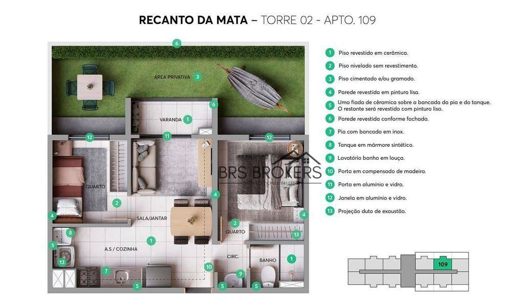 Apartamento, 2 quartos, 35 m² - Foto 7