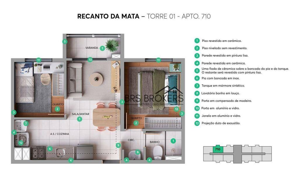 Apartamento, 2 quartos, 35 m² - Foto 9