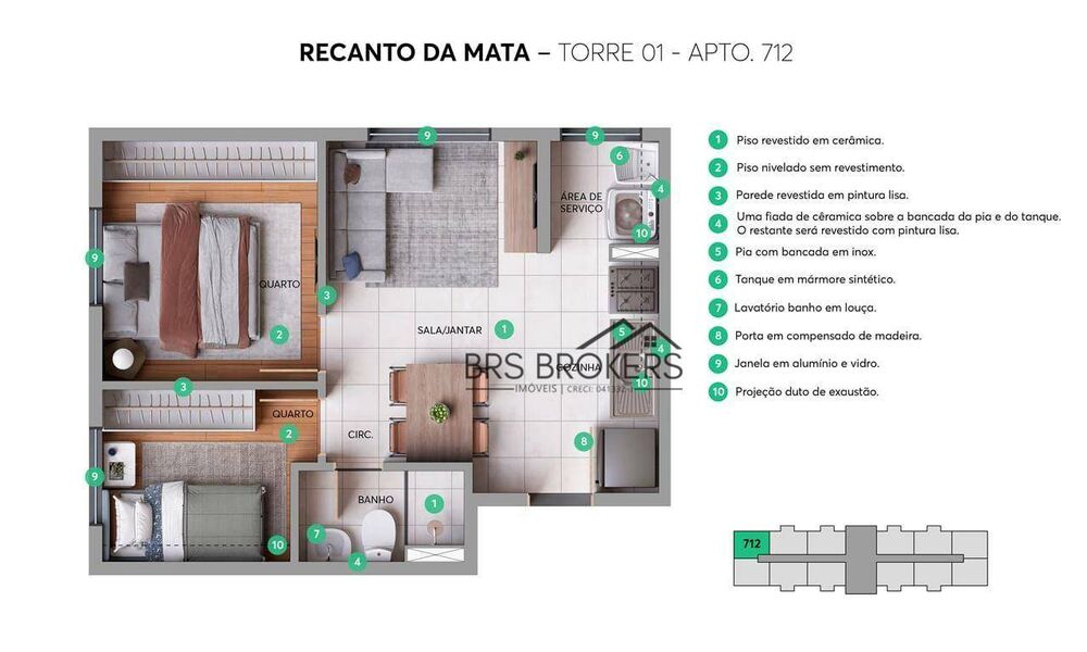 Apartamento, 2 quartos, 35 m² - Foto 4