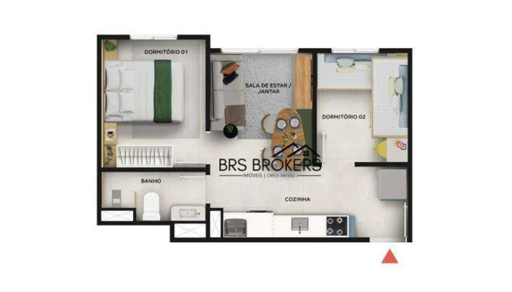 Apartamento, 2 quartos, 32 m² - Foto 12