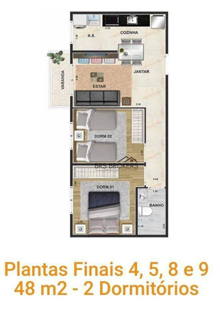 Apartamento, 2 quartos, 47 m² - Foto 6