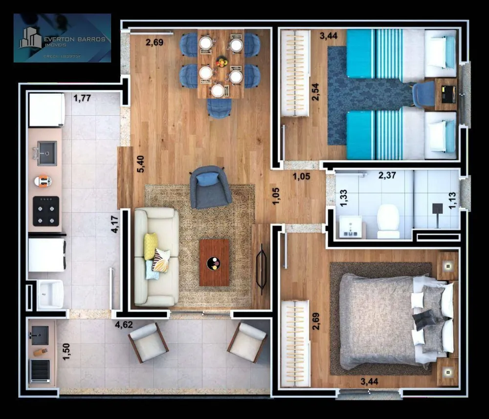 Apartamento, 2 quartos, 58 m² - Foto 5