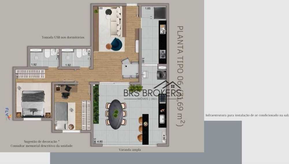 Apartamento, 2 quartos, 70 m² - Foto 7
