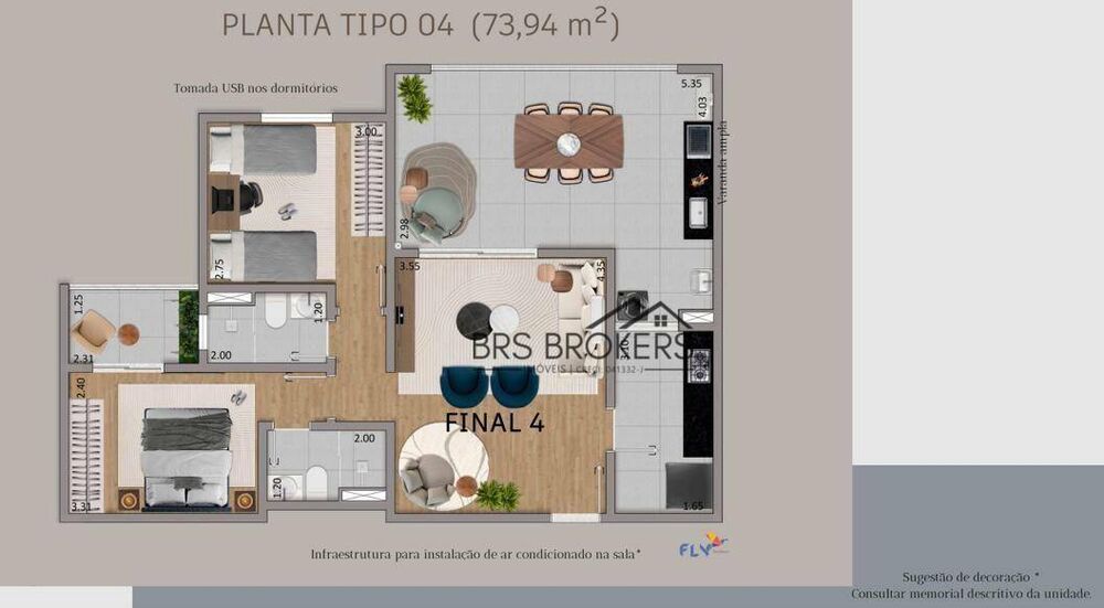 Apartamento, 2 quartos, 70 m² - Foto 6
