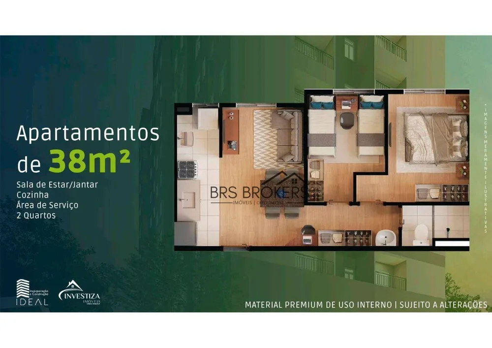 Apartamento, 2 quartos, 38 m² - Foto 23