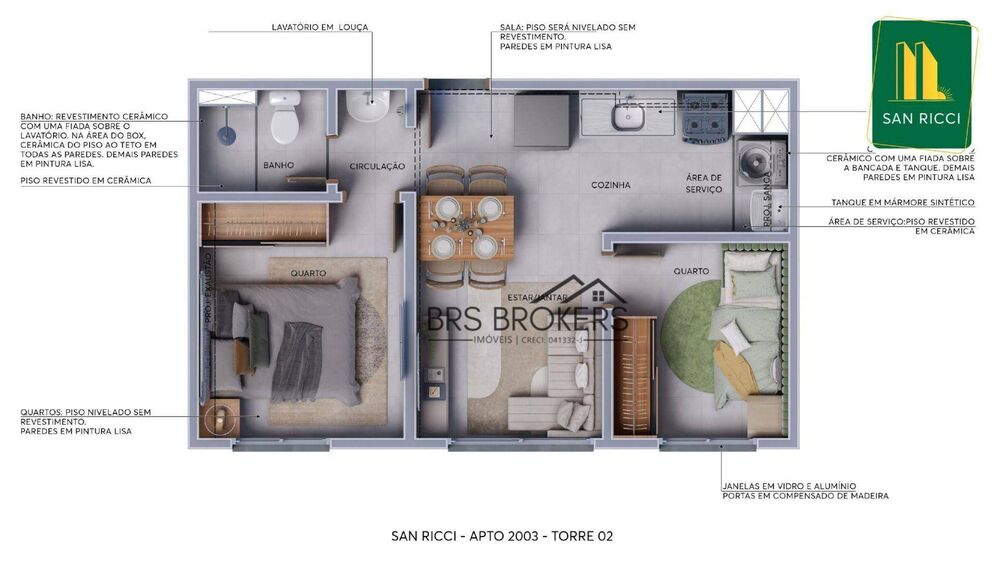 Apartamento, 2 quartos, 33 m² - Foto 2