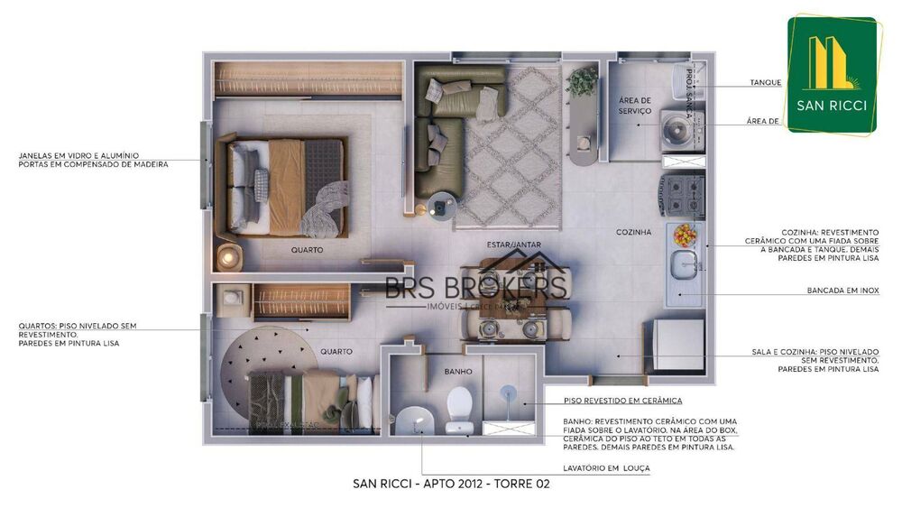 Apartamento, 2 quartos, 33 m² - Foto 5