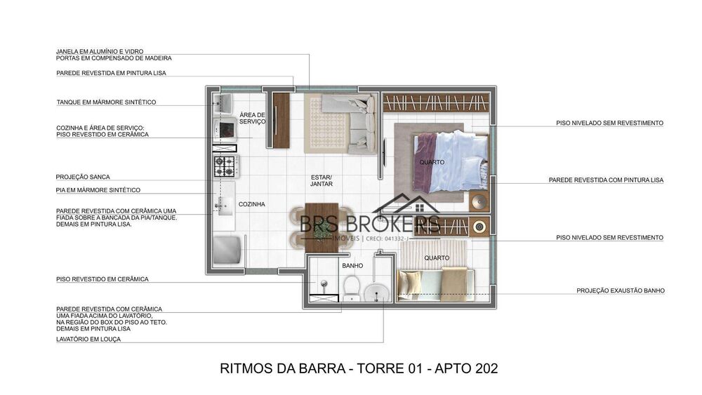 Apartamento, 2 quartos, 33 m² - Foto 10