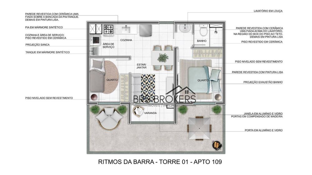 Apartamento, 2 quartos, 33 m² - Foto 8