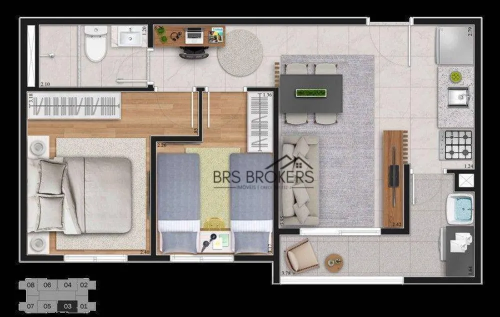 Apartamento, 2 quartos, 43 m² - Foto 23