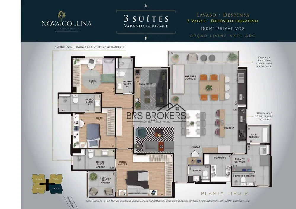 Apartamento, 4 quartos, 150 m² - Foto 23