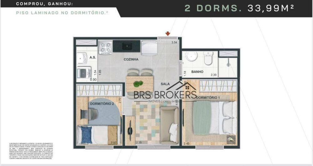 Apartamento, 1 quarto, 34 m² - Foto 11
