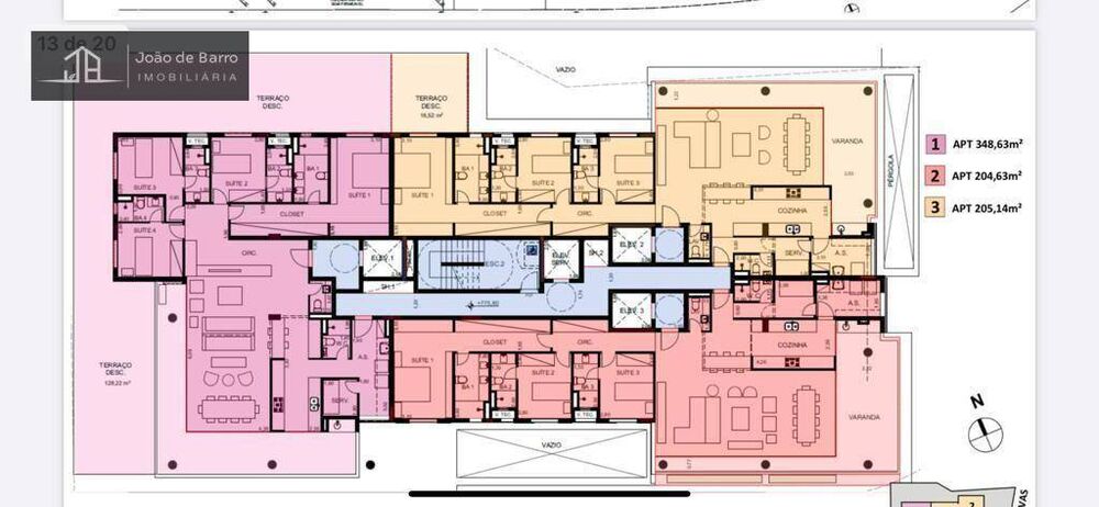 Apartamento, 3 quartos, 195 m² - Foto 1