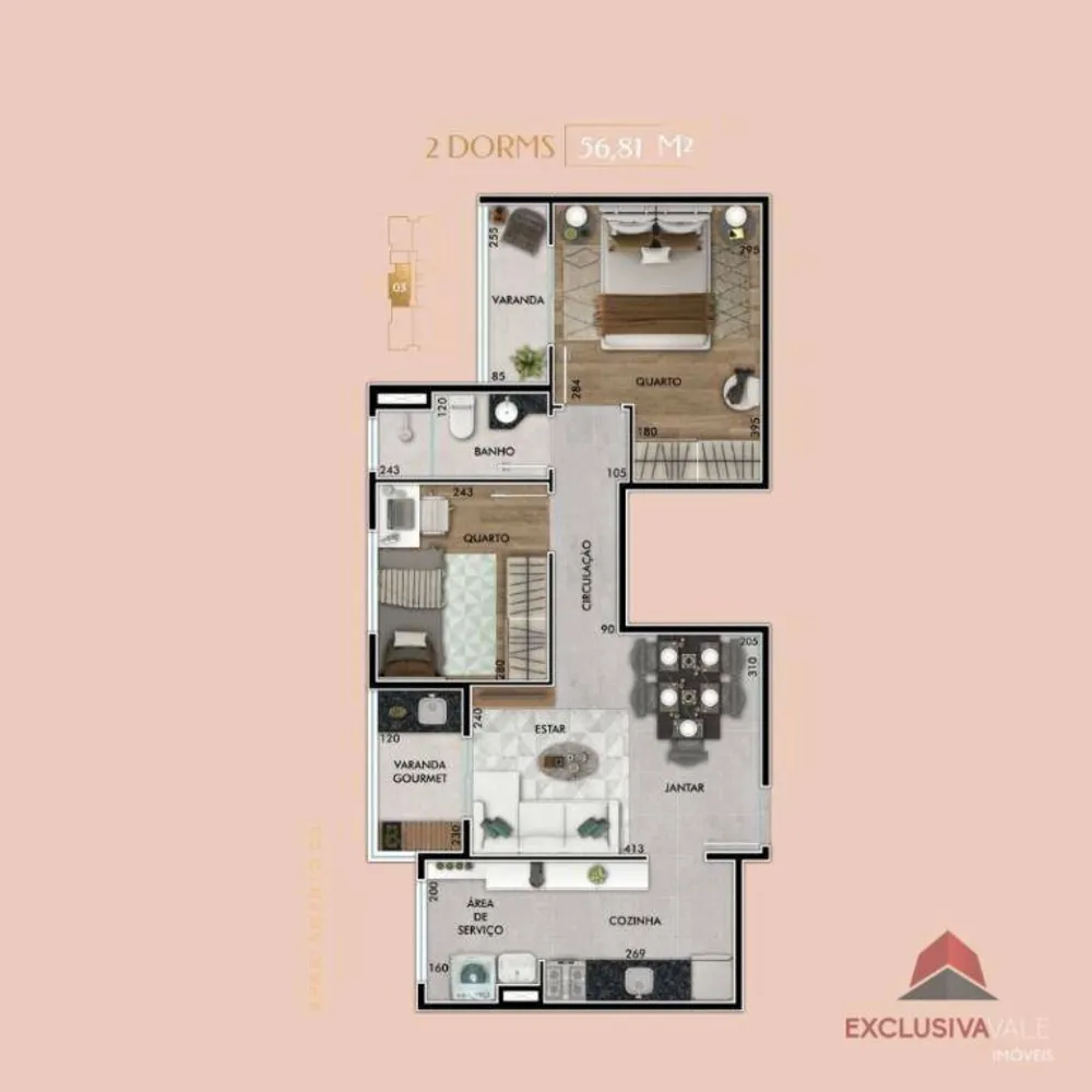 Apartamento, 2 quartos, 69 m² - Foto 3