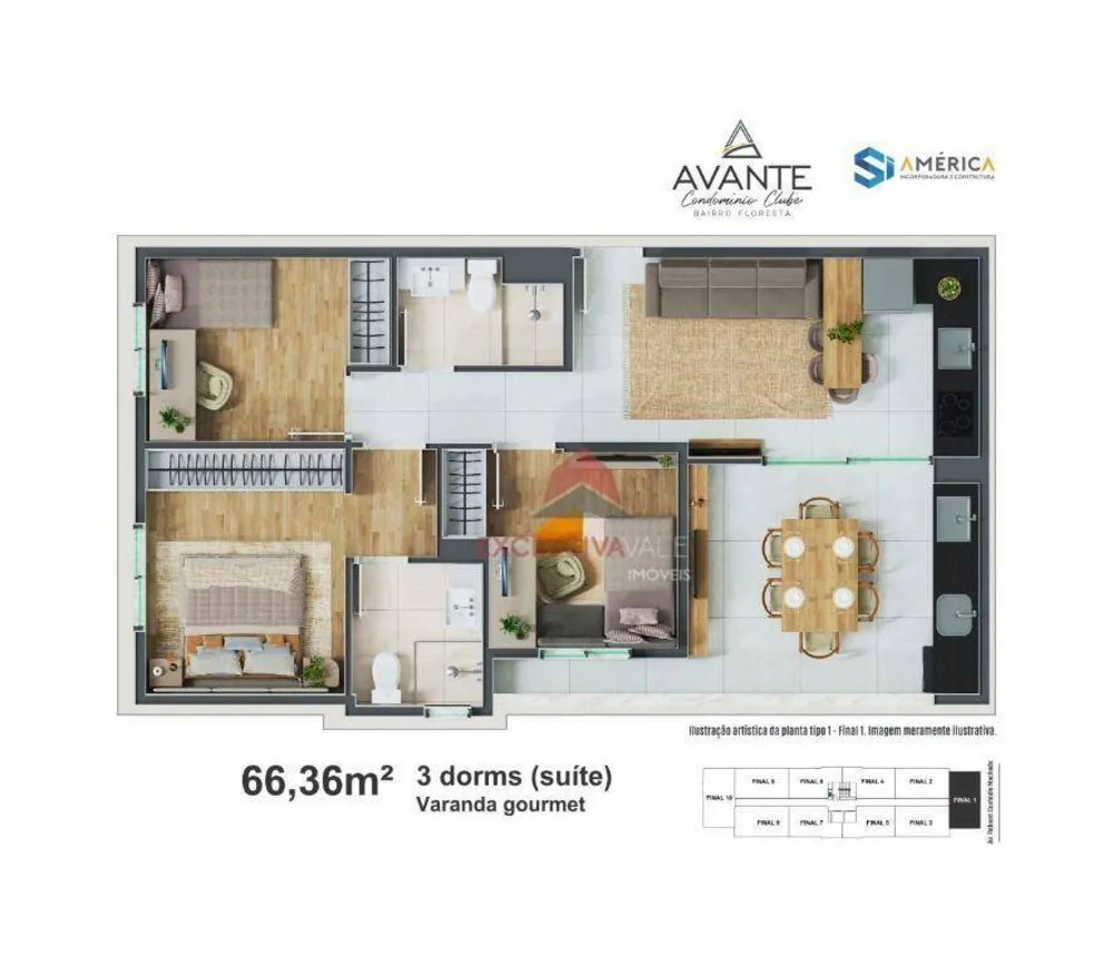 Apartamento, 2 quartos, 63 m² - Foto 3