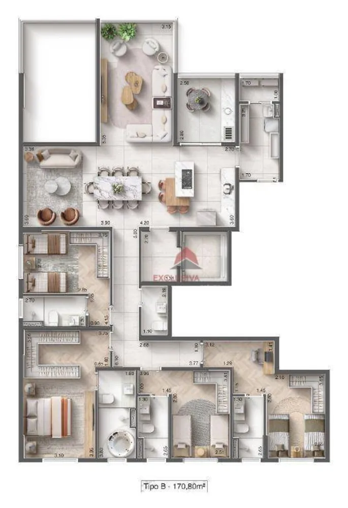 Apartamento, 3 quartos, 148 m² - Foto 3