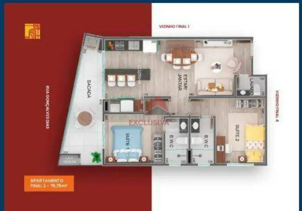 Apartamento, 2 quartos, 69 m² - Foto 4
