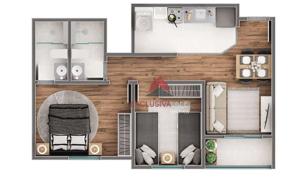 Apartamento, 2 quartos, 52 m² - Foto 2