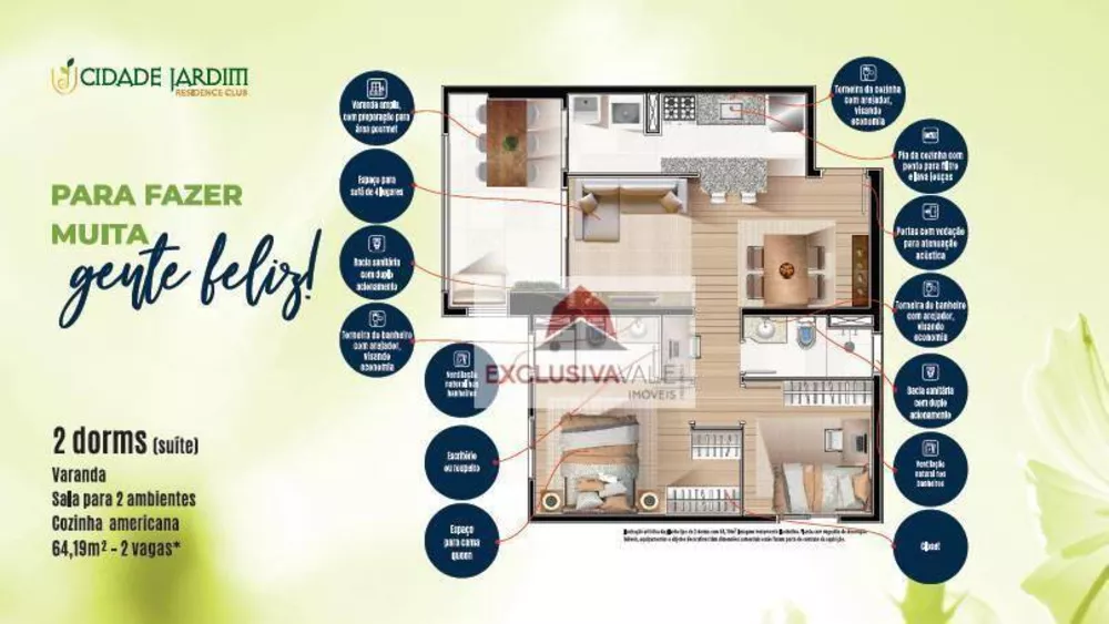 Apartamento, 2 quartos, 65 m² - Foto 3