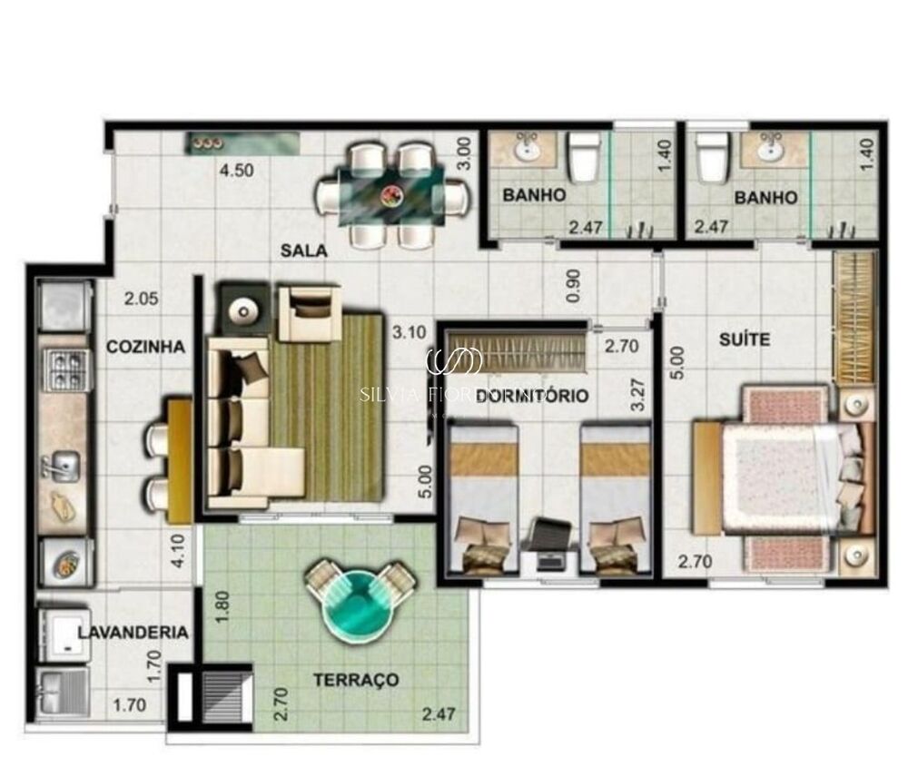 Apartamento, 2 quartos, 77 m² - Foto 2
