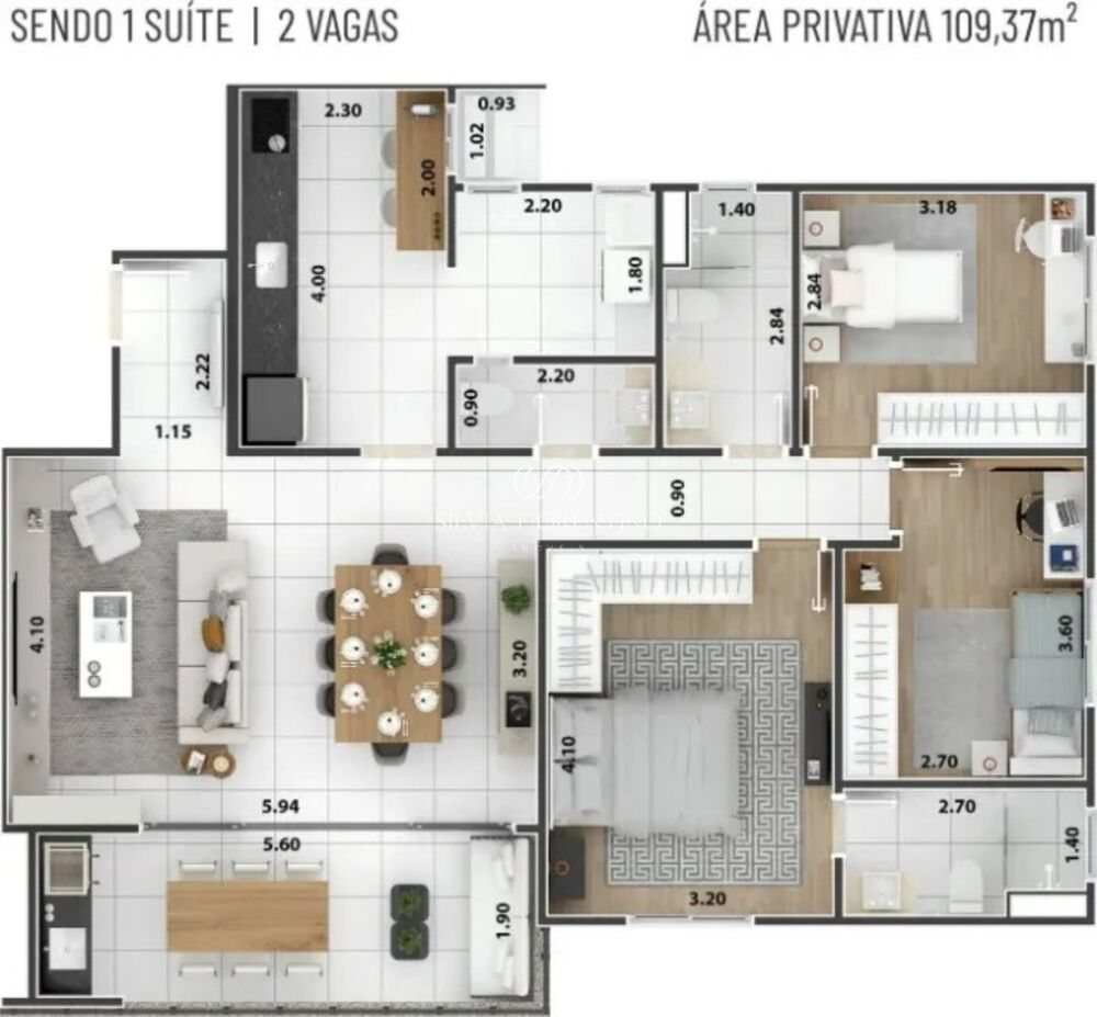 Apartamento, 3 quartos, 109 m² - Foto 9